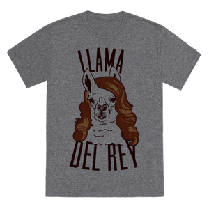 Llama Del Rey T-Shirt - Heathered Gray