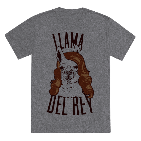 Llama Del Rey T-Shirt - Heathered Gray