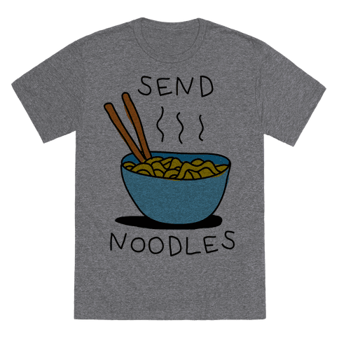 Send Noodles T-Shirt - Heathered Gray