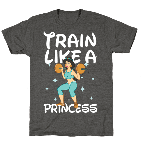Train Like A Princess T-Shirt - Heathered Gray