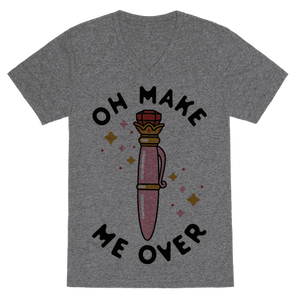 Oh Make Me Over VNeck T-Shirt - Heathered Gray