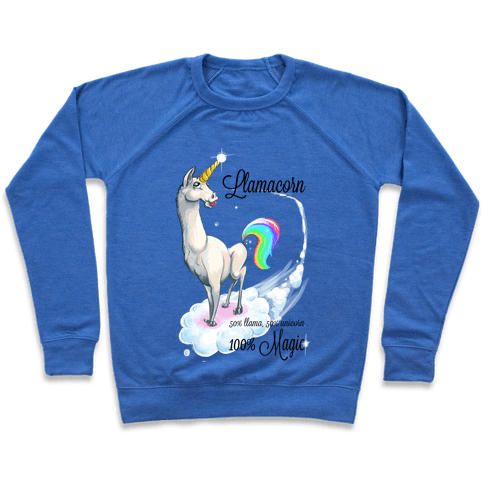 Llamacorn Sweatshirt - Heathered Blue