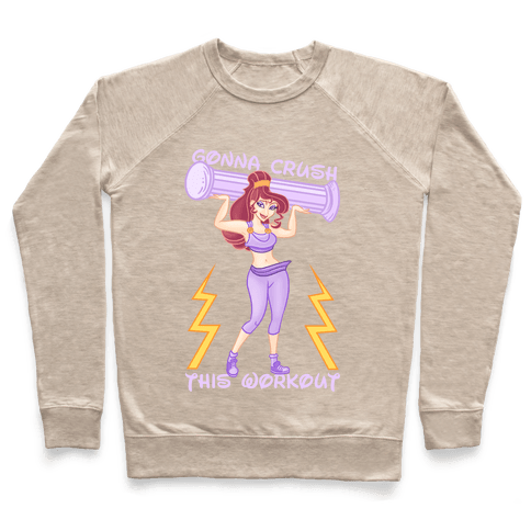 Gonna Crush This Workout Sweatshirt - Heathered Oatmeal