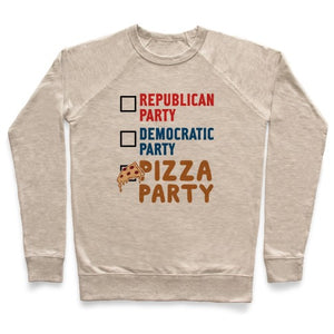 Pizza Party Sweatshirt - Heathered Oatmeal