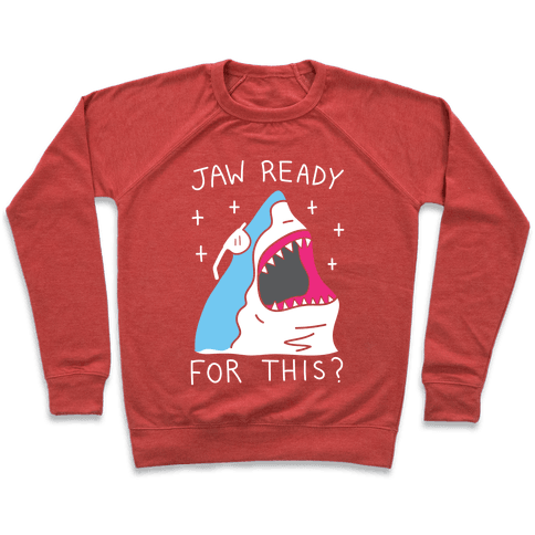 Jaw ready For This Sweatshirt - Heathered Red