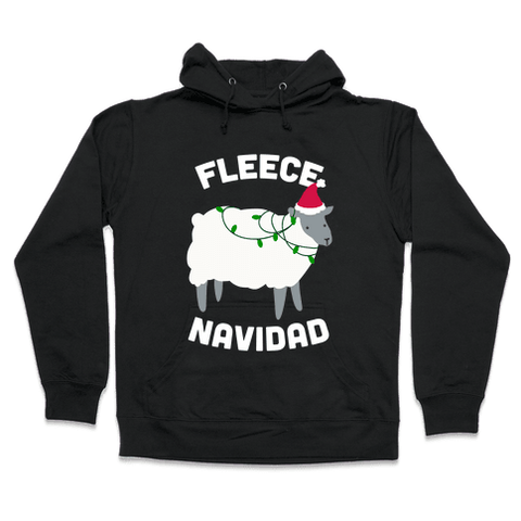 Fleece Navidad Hoodie - Black