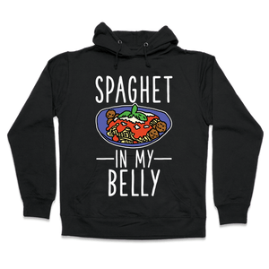 Spaghet In My Belly Hoodie - Black
