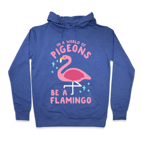 In A World Of Pigeons Hoodie - Heathered Blue