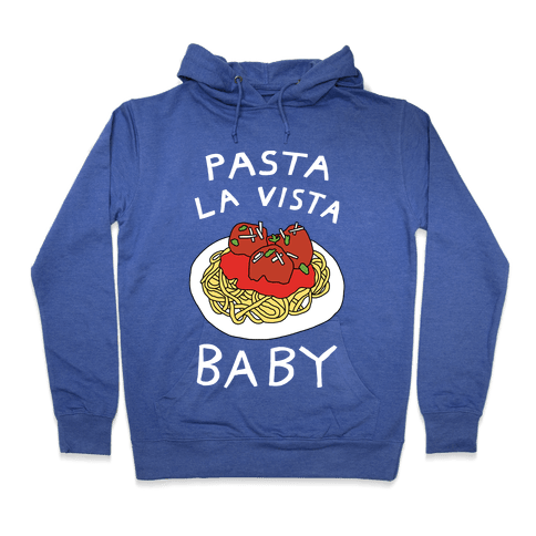 Pasta La Vista Baby Hoodie - Heathered Blue