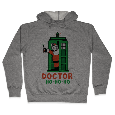Doctor Ho-Ho-Ho Hoodie - Heathered Gray