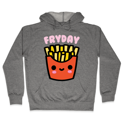 Fryday (French Fries) Hoodie - Heathered Gray