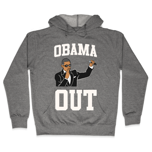 Obama Out Hoodie - Heathered Gray