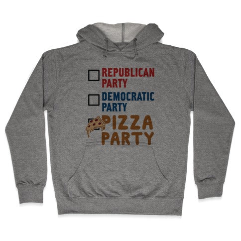 Pizza Party Hoodie - Heathered Gray