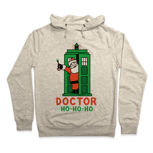 Doctor Ho-Ho-Ho Hoodie - Heathered Oatmeal