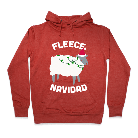 Fleece Navidad Hoodie - Heathered Red