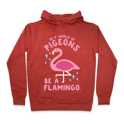 In A World Of Pigeons Hoodie - Heathered Red