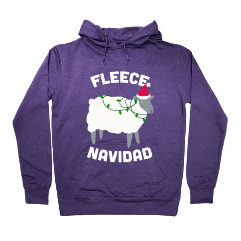 Fleece Navidad Hoodie - Purple