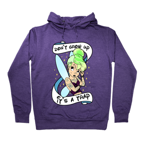 Punk Tinkerbell (Don't Grow Up It's A Trap) Hoodie - Purple