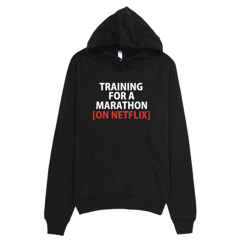 Training For A Marathon On Netflix Hoodie - Black