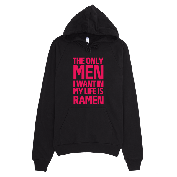 The Only Men I Want In My Life Is Ramen Hoodie - Black