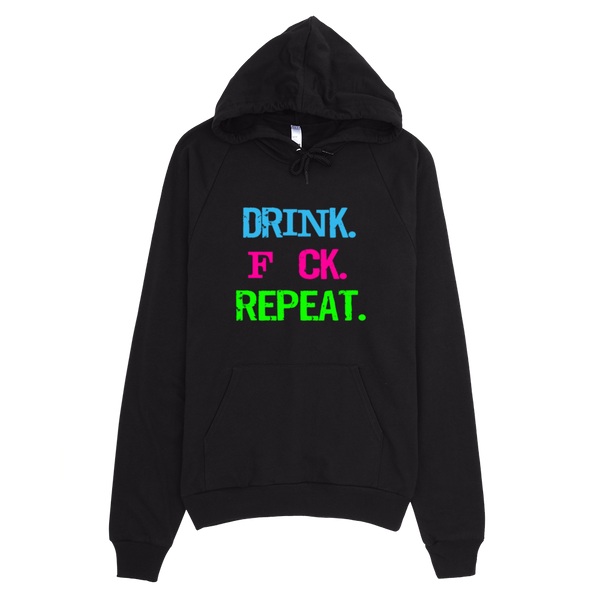 Drink Fuck Repeat Hoodie - Black
