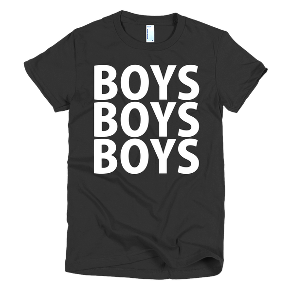 Boys Boys Boys Womens T-Shirt - Black