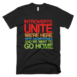 Introverts Unite T-Shirt - Black