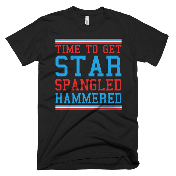 Time To get Star Spangled Hammered T-Shirt - Black