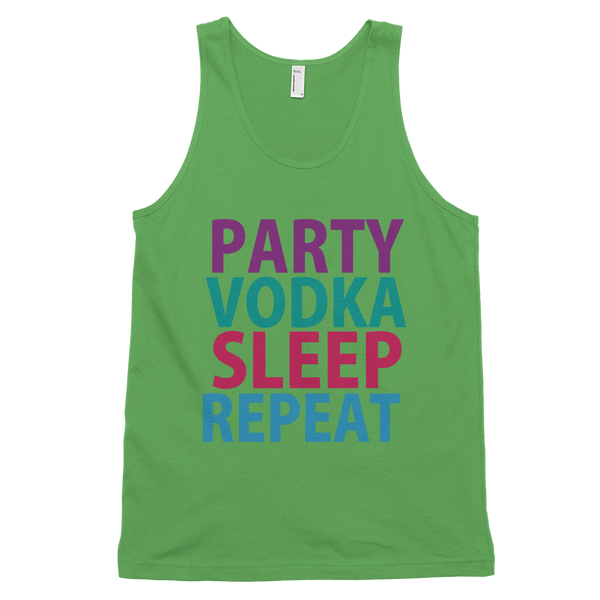 Party Vodka Sleep Repeat Tank Top - Grass