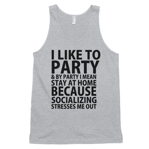  Socializing Stresses Me Out Tank Top - Gray