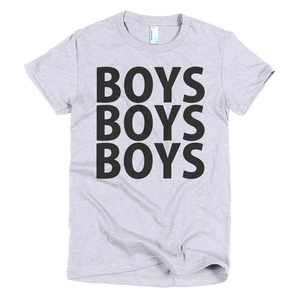 Boys Boys Boys Womens T-Shirt - Gray