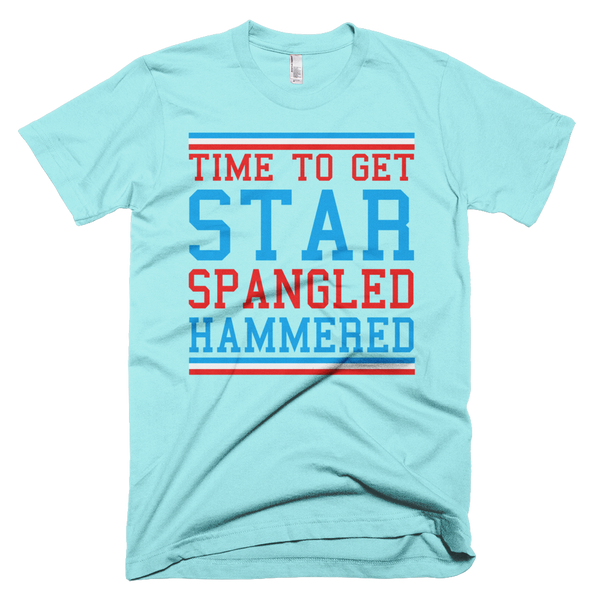 Time To get Star Spangled Hammered T-Shirt - Light Aqua