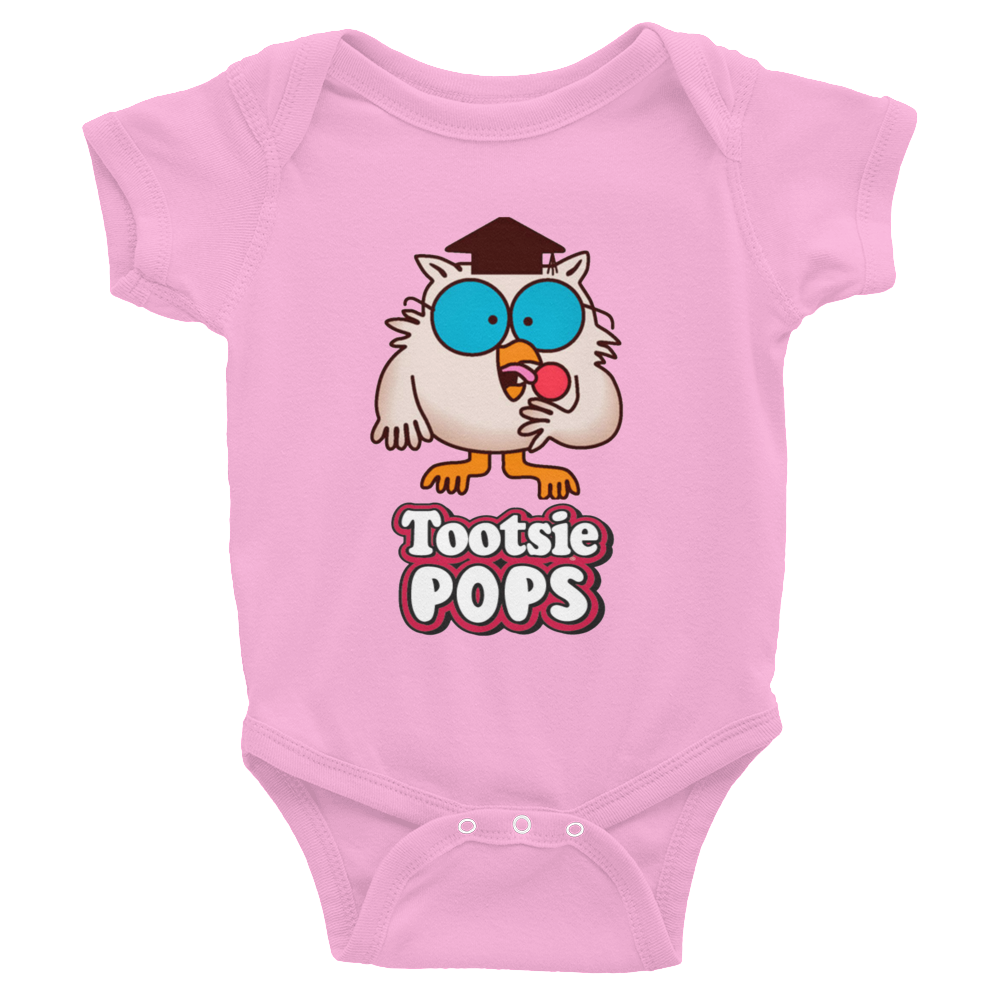 Mr. Owl Tootsie Roll Pop Infants Onesie - Pink