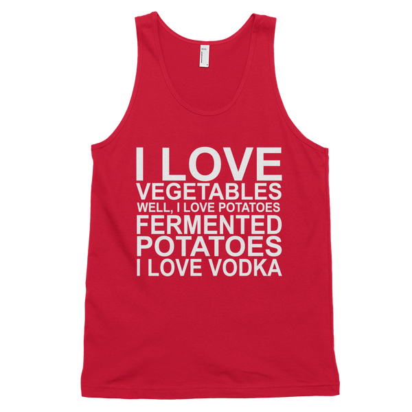 I Love Vegetables I Love Vodka Tank Top - Red