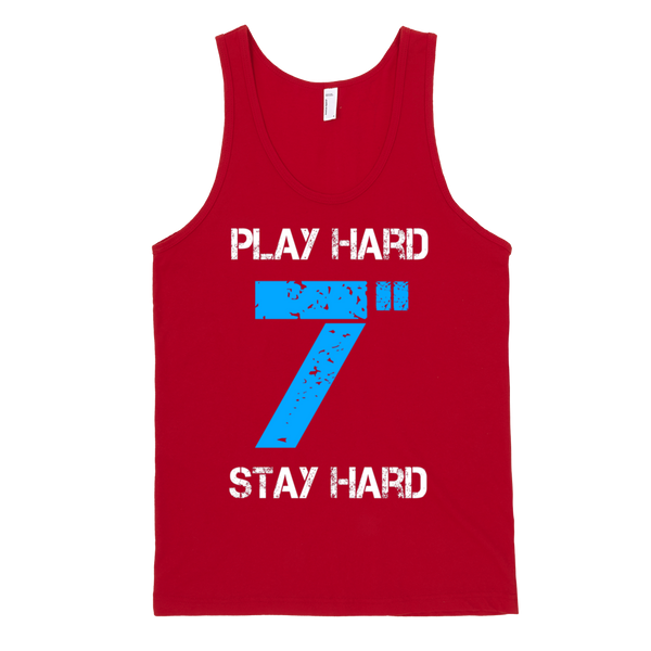 Play Hard Stay Hard 7 Inches Tank Top - Red