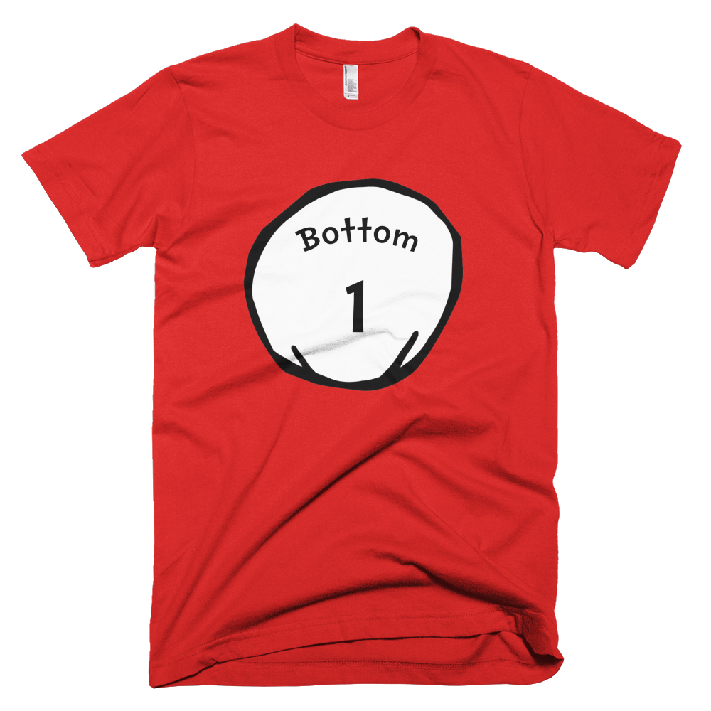 Bottom 1 (Thing 1 & 2 Theme) T-Shirt - Red