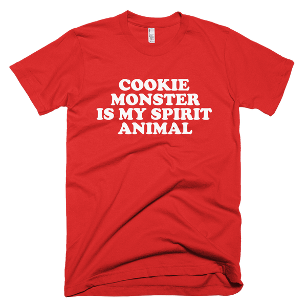 Sesame Street Cookie Monster Is My Spirit Animal T-Shirt - Red