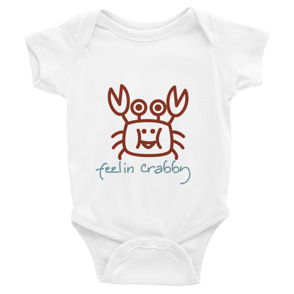 Feelin' Crabby Infants Onesie - White