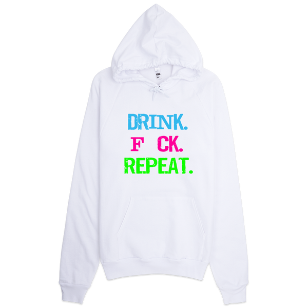 Drink Fuck Repeat Hoodie - White