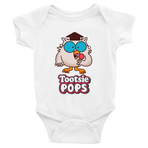 Mr. Owl Tootsie Roll Pop Infants Onesie - White