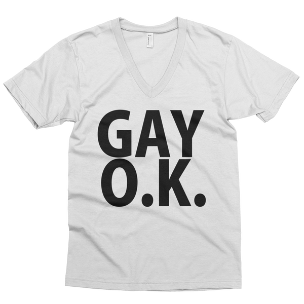 Gay OK VNeck - White