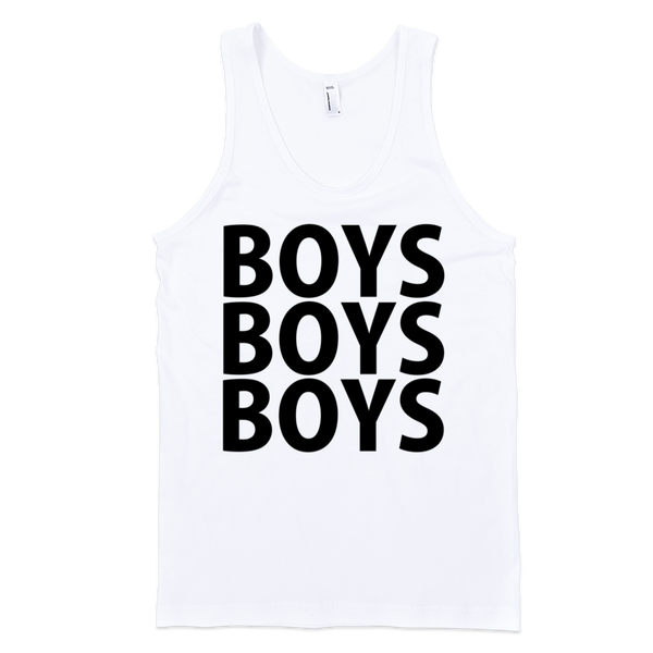 Boys Boys Boys Tank Top - White