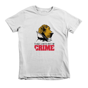 Scruff McGruff Take A Bite Out Of Crime Kids T-Shirt - White