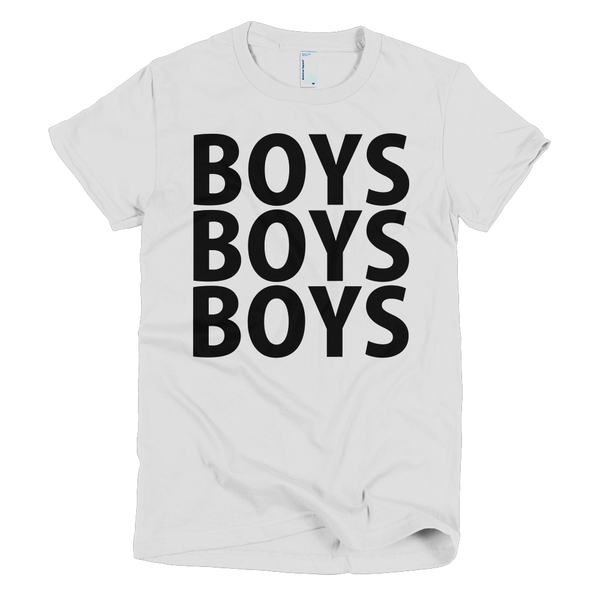 Boys Boys Boys Womens T-Shirt - White