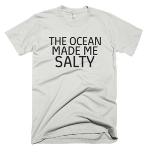 The Ocean Made Me Salty Tee - New Silver
