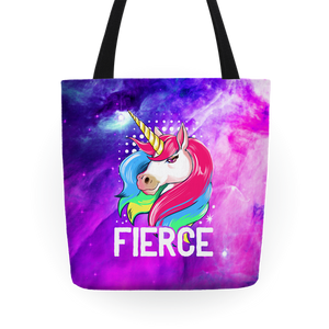 Fierce Unicorn Tote Bag