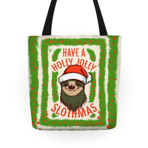 Have A Holly Jolly Slothmas Tote Bag